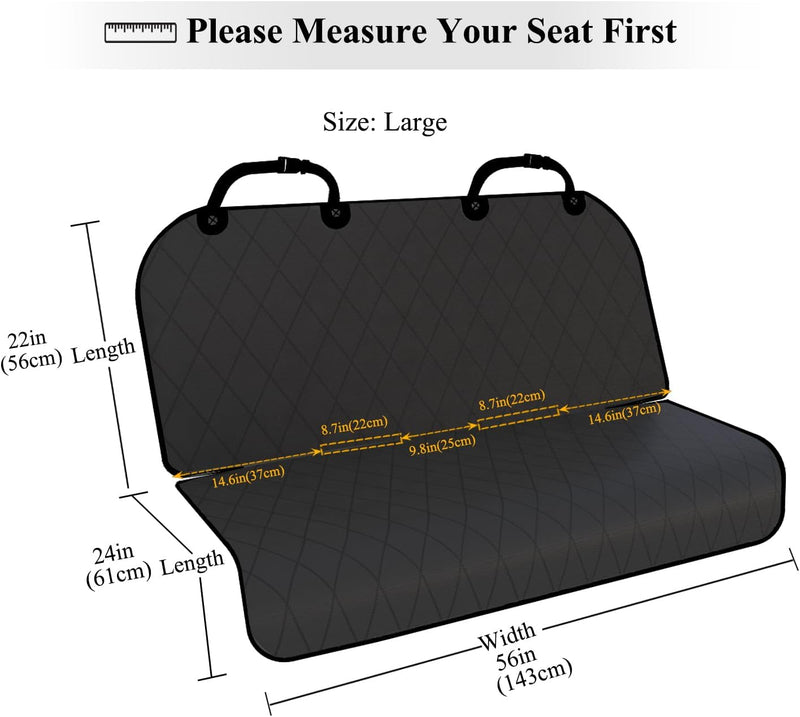 VIVAGLORY Hundesitzbezüge, Rücksitzbezug für Hunde Haustierbankschoner mit Rutschfester Unterseite,