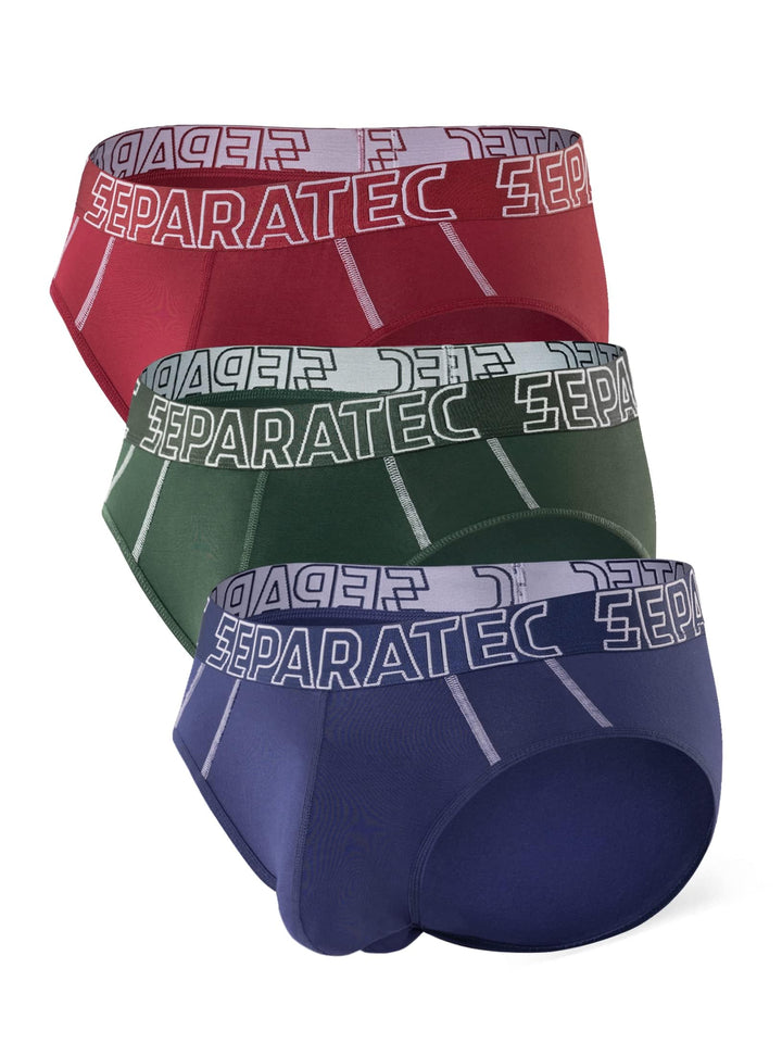 Separatec Herren Boxershorts Glattes Bambus Rayon mit getrennten Beuteln Unterwäsche 3er Pack Boxers