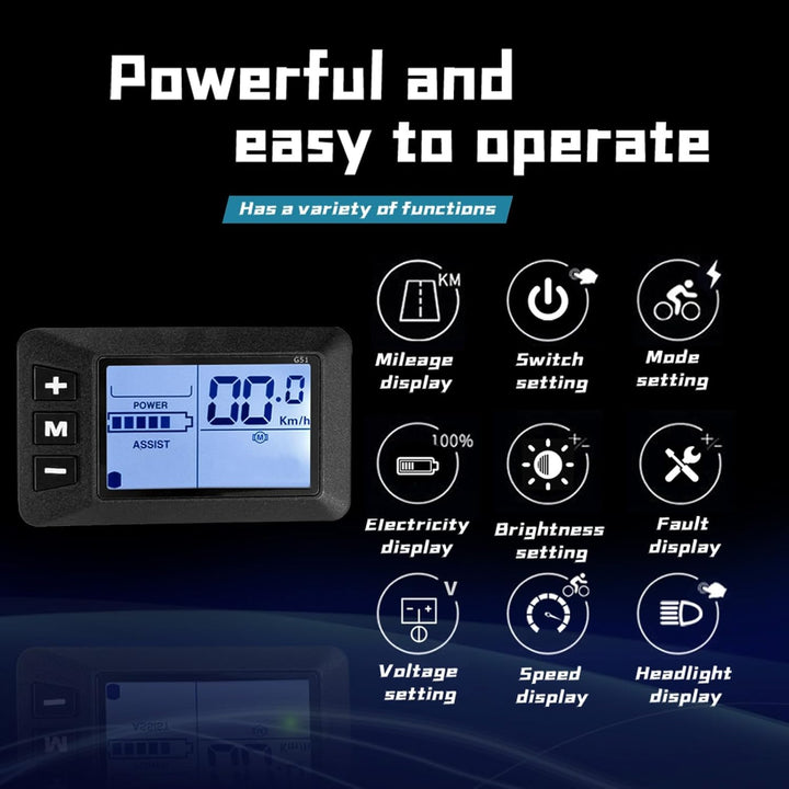Kunray 24-48V 350W Brushless Motor Controller Mit LCD Anzeige Dualmodus Ebike Controller 24V 17 Ampe
