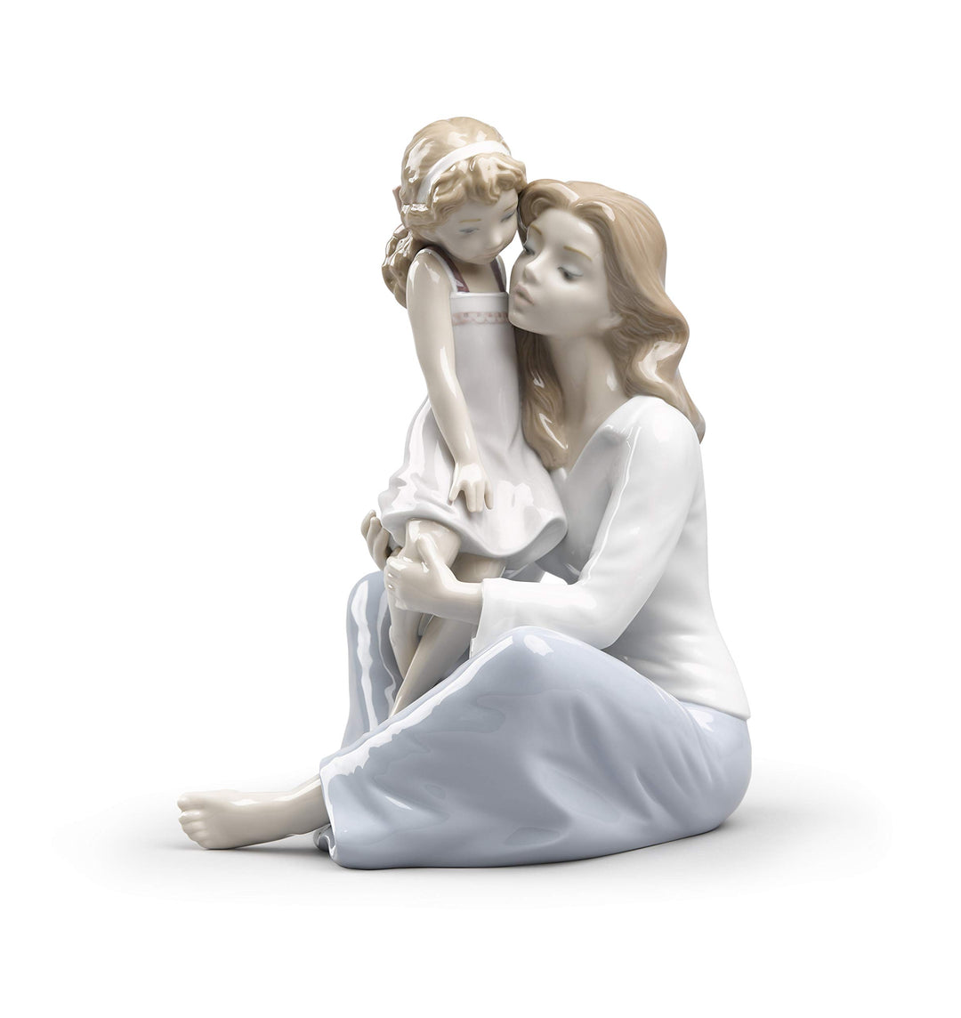 LLADRÓ Figur Mamas Kleines Mädchen. Mutter. Porzellan.