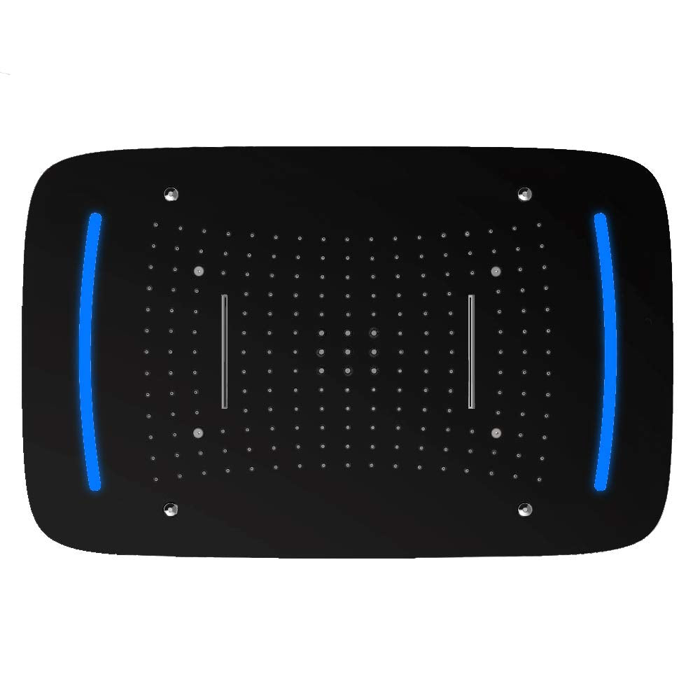 Design XL LED Regendusche 68 x 43 cm Soho 2.0 in Schwarz Matt