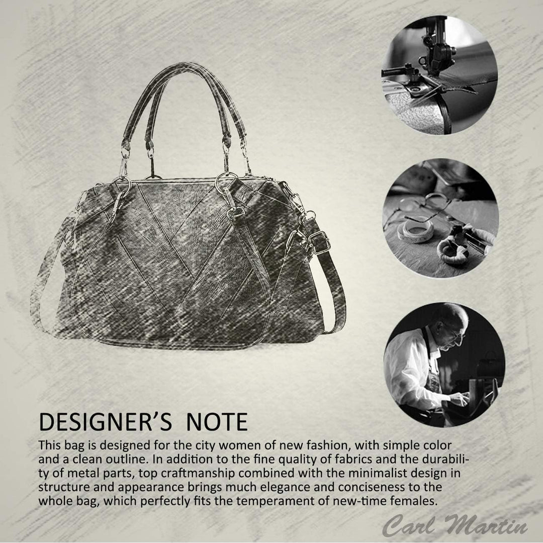 NICOLE & DORIS Handtaschen für Damen Modern Henkeltasche Schultertasche Weiche PU Leder Umhängetasch