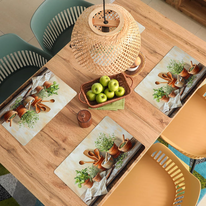 KitchenYeah© Platzsets Abwaschbar 6-Teilig 45x30 cm Tischsets Platzdeckchen rutschfeste Platzset Unt