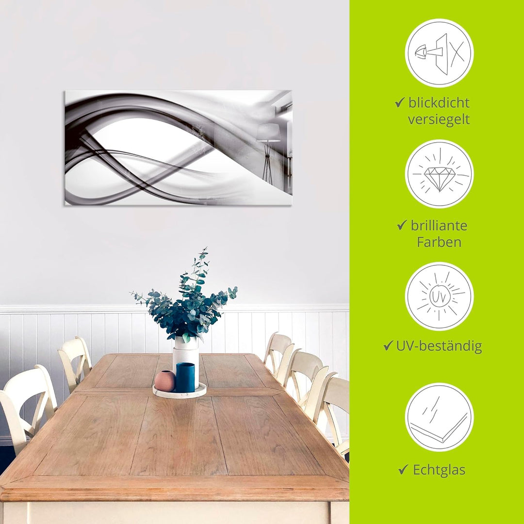 ARTland Glasbilder Wandbild Glas Bild einteilig 45x60 cm Hochformat Moderne Kunst Abstrakt Modern Ra