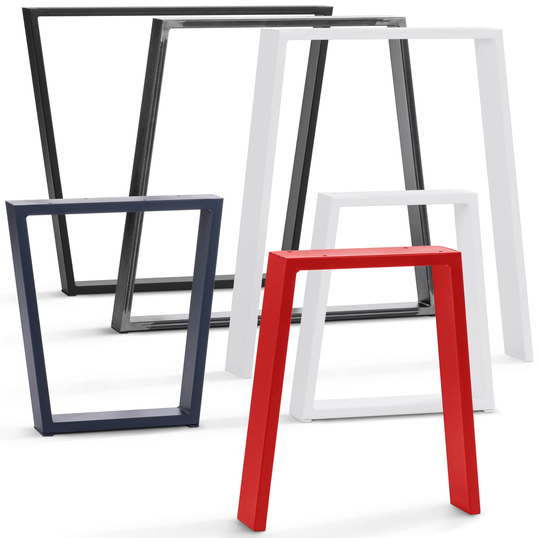 HOLZBRINK Tischbeine Trapez für Couchtisch/Sitzbank, 30/40x43cm, Verkehersweiss, 1 Stück, HLT-20-C-B