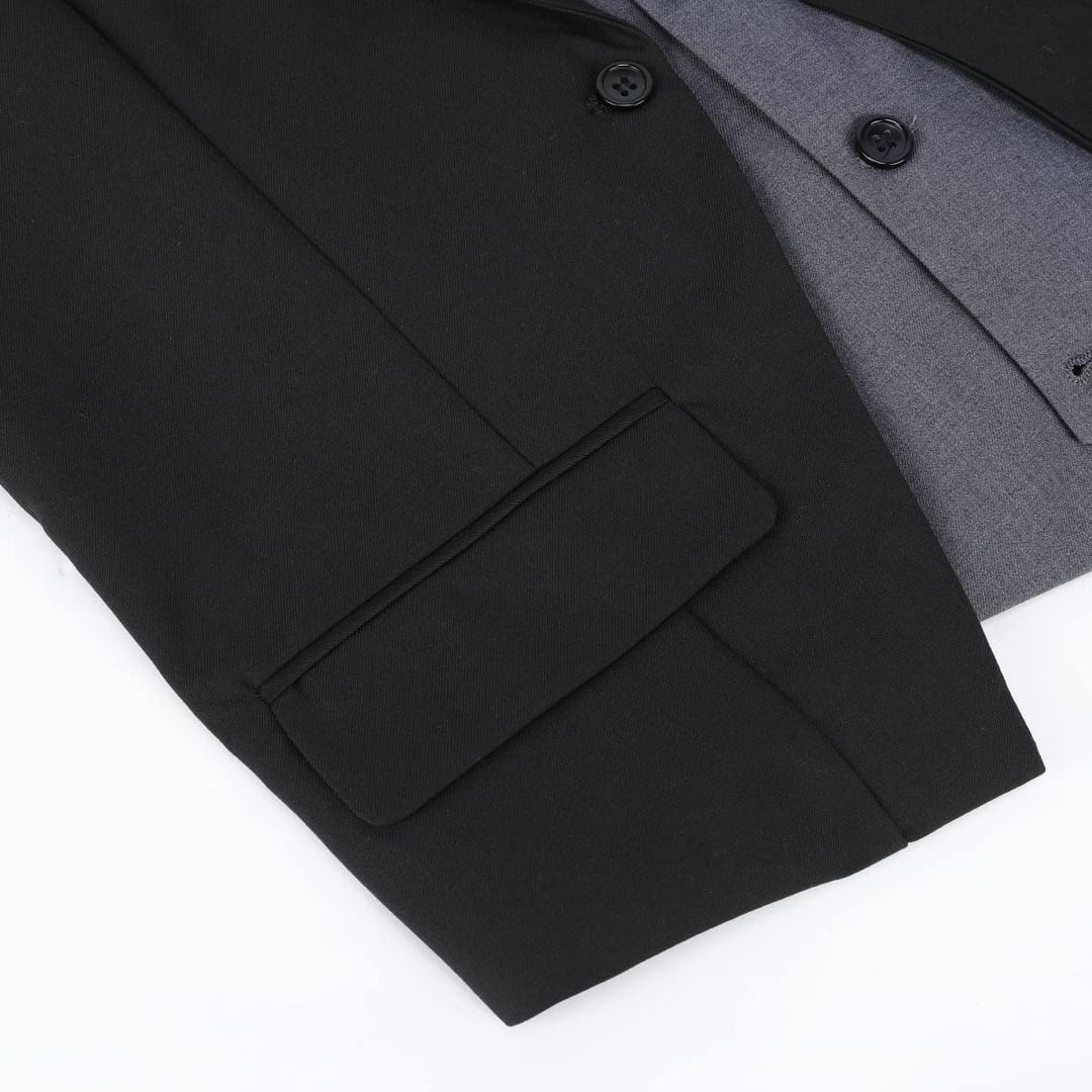 Allthemen Herren Anzugweste mit Schichten V-Ausschnitt Western Weste Slim Fit Layered Herrenweste Bu