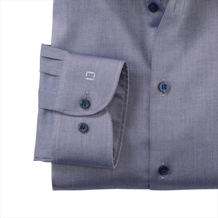 OLYMP Herren Oberhemd Langarm Level.Five.Body.fit,Twill,Body fit,Modern Kent 38 Nürnbergerblau 17, 3