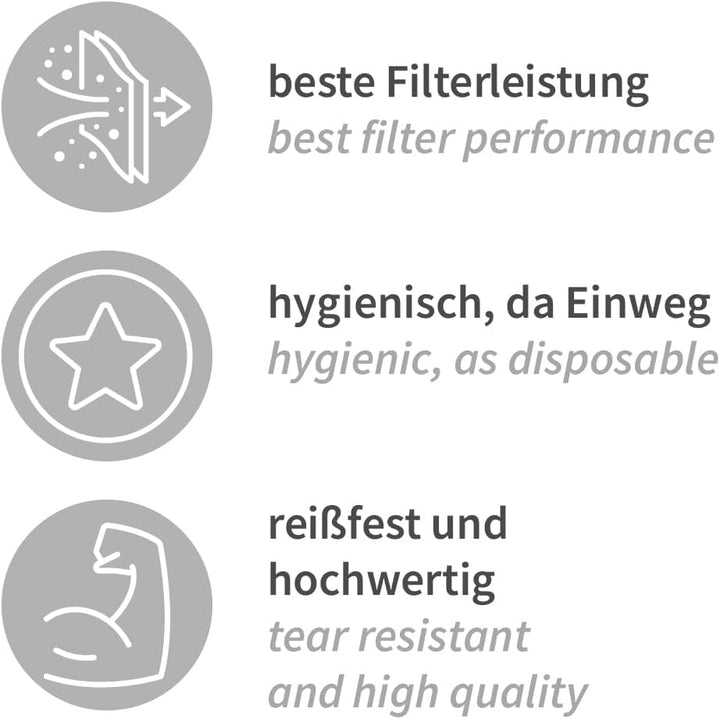 5 Stück Passiertücher, FRANZ MENSCH, 50 x 50 cm, Vliesstoff, Einweg | Filterstar, Spezial-Vliesstoff