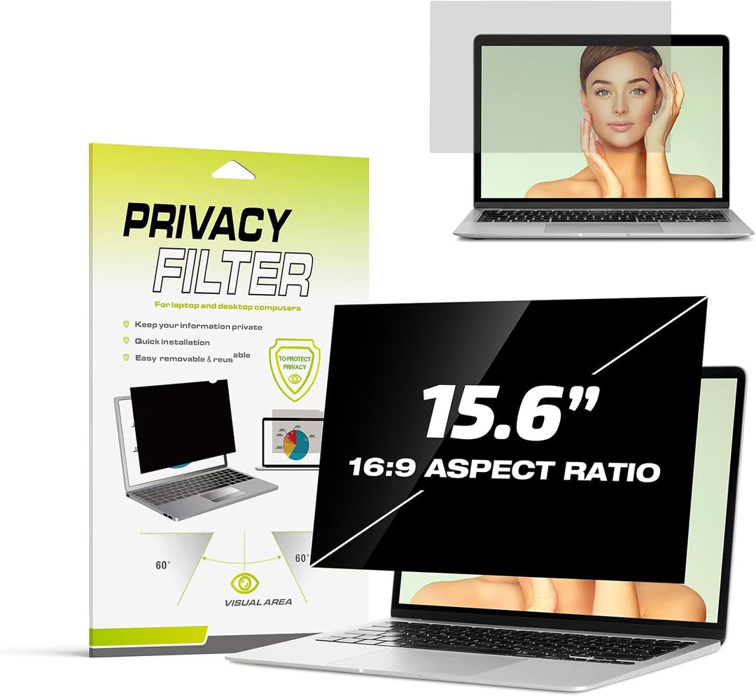 Fluflyer 15,6 Zoll Laptop Blickschutzfolie 16:9, Anti-Blaulicht, Blendfrei, Augenschutz, Anti-Reflex