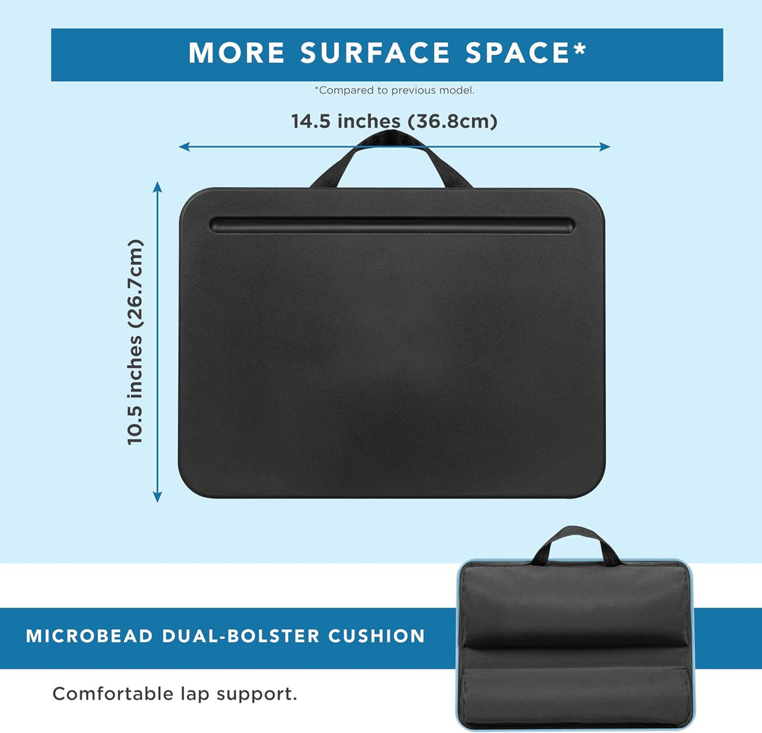 LapGear Kompaktes Schosstablett, für Laptops bis 15 Zoll (38 cm), Schwarz, Stil-Nr. 43108 Schwarz Si