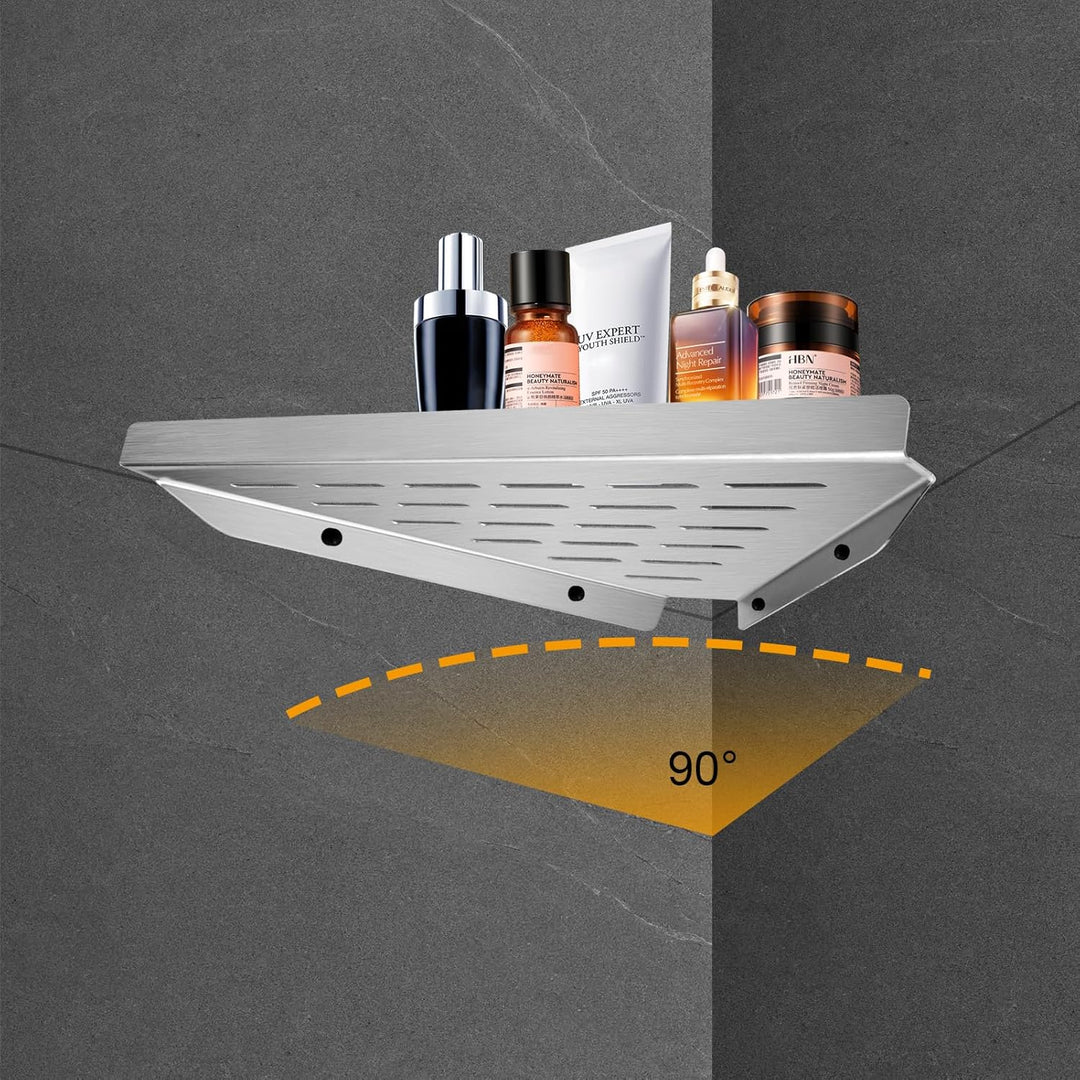 Duschablage Eckablage 304 Edelstahl ohne Bohren Duschkorb Shampoo Halter Wandmontage für Badezimmer