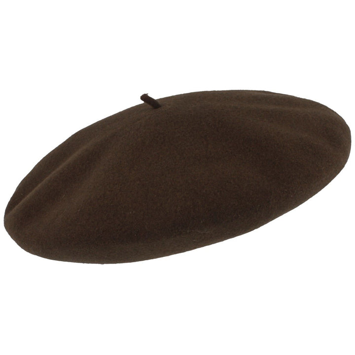 Laulhere Original Herren Baskenmütze | Barett | Made IN France - aus 100% Merino-Wolle 55 Braun, 55