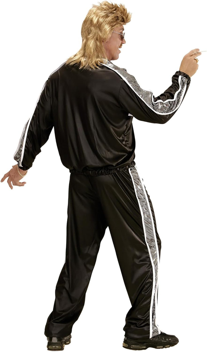 W WIDMANN MILANO Party Fashion - Kostüm Trainingsanzug, Jacke und Hose, 80er Jahre Outfit, Joggingan