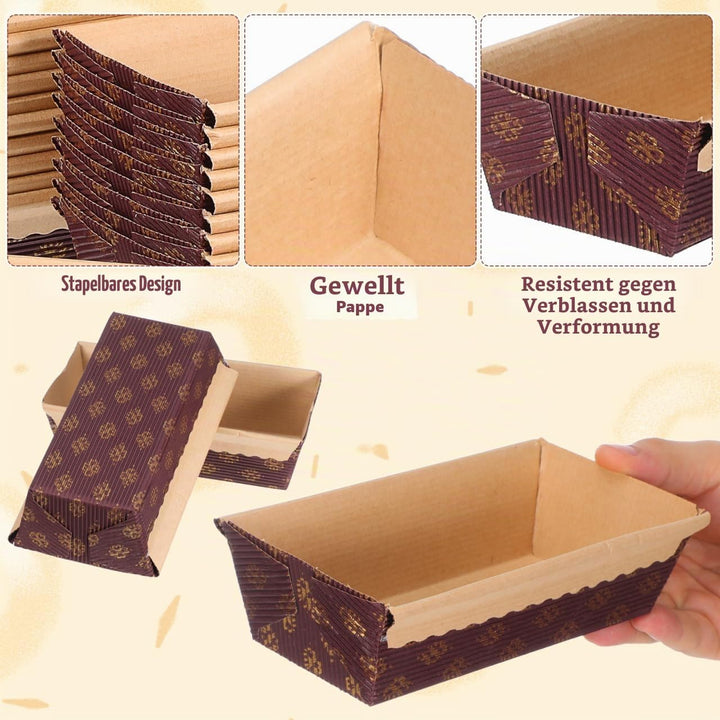 Gatuida Kastenform Kuchen Papier: 25 Stück Backform Kastenform 15 cm Toastbrot Brotbackform für Kuch