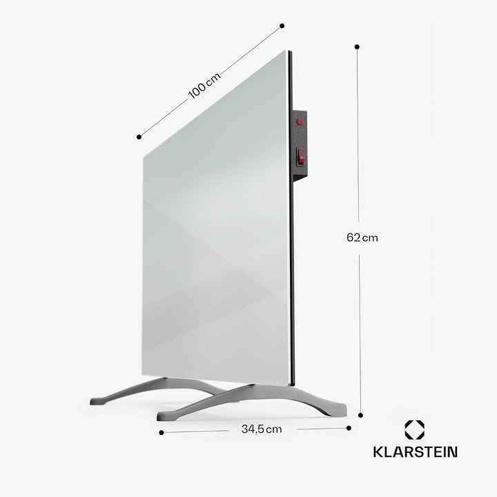 Klarstein Infrarotheizung mit Thermostat, 600W Elektroheizung, Smart Infrarotheizung zur Wandmontage