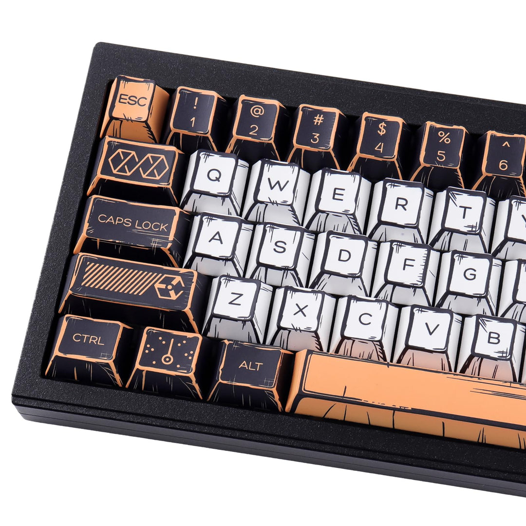 Sunzit PBT Keycaps, 150 Tasten Manga Style Theme Custom Tastenkappen Cherry Profile Dye Sub Keycap S