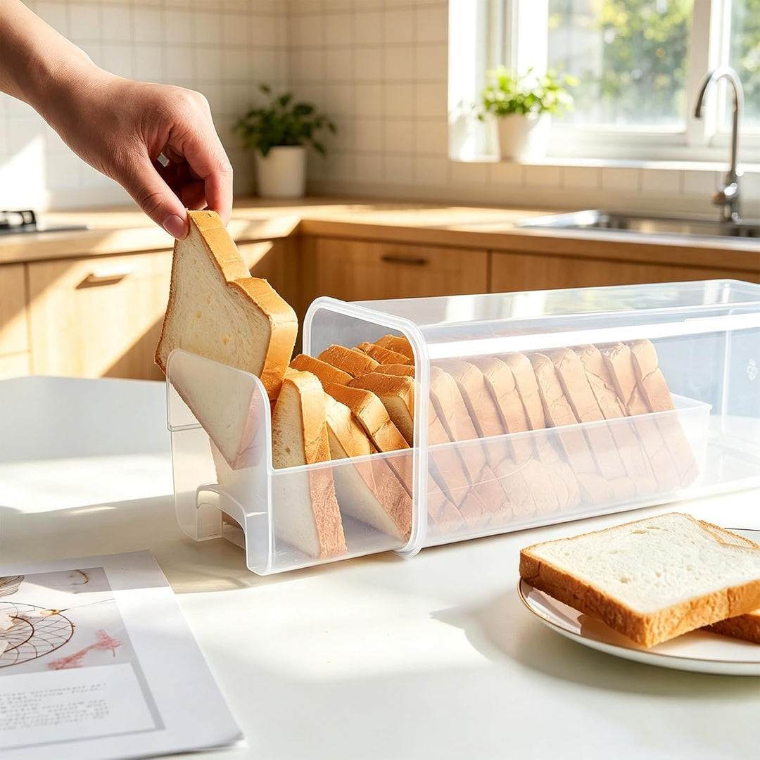 Toastbrot Aufbewahrungsbox 35 cm mit Schubfach und Klickdeckel