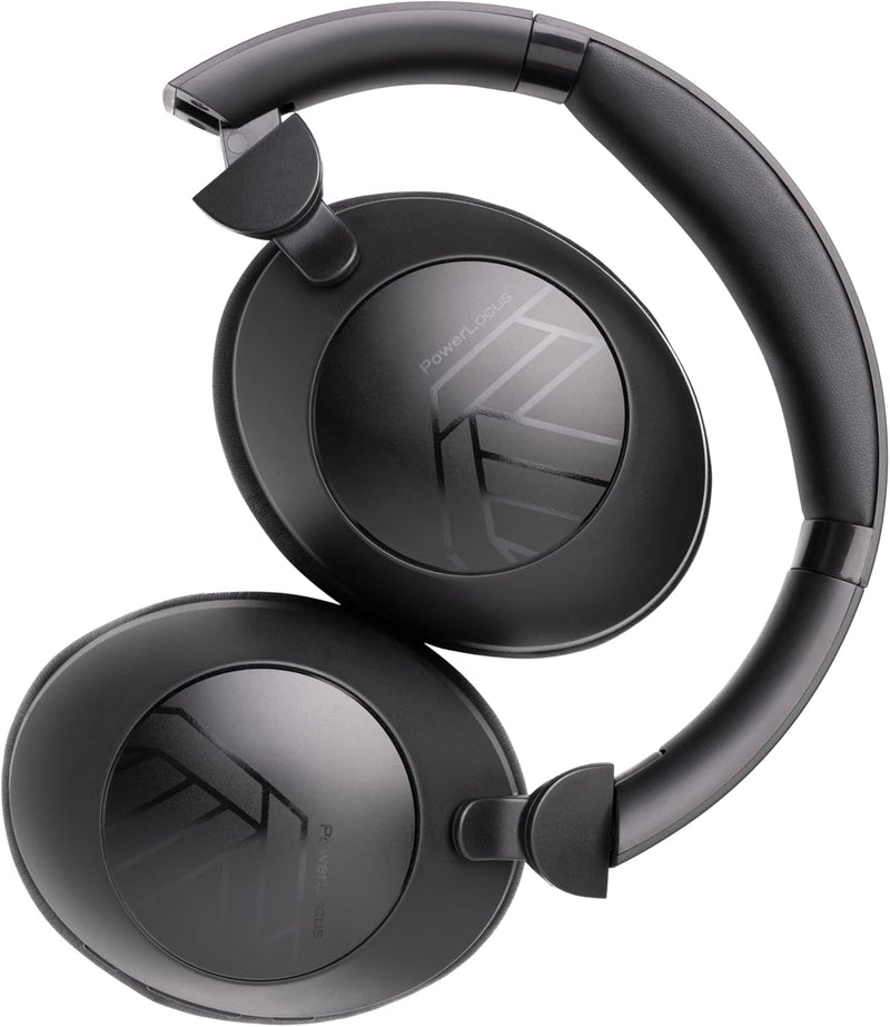 PowerLocus Bluetooth Kopfhörer Over Ear, Active Noise Cancelling Kopfhörer mit Mikrofon, 70std Spiel