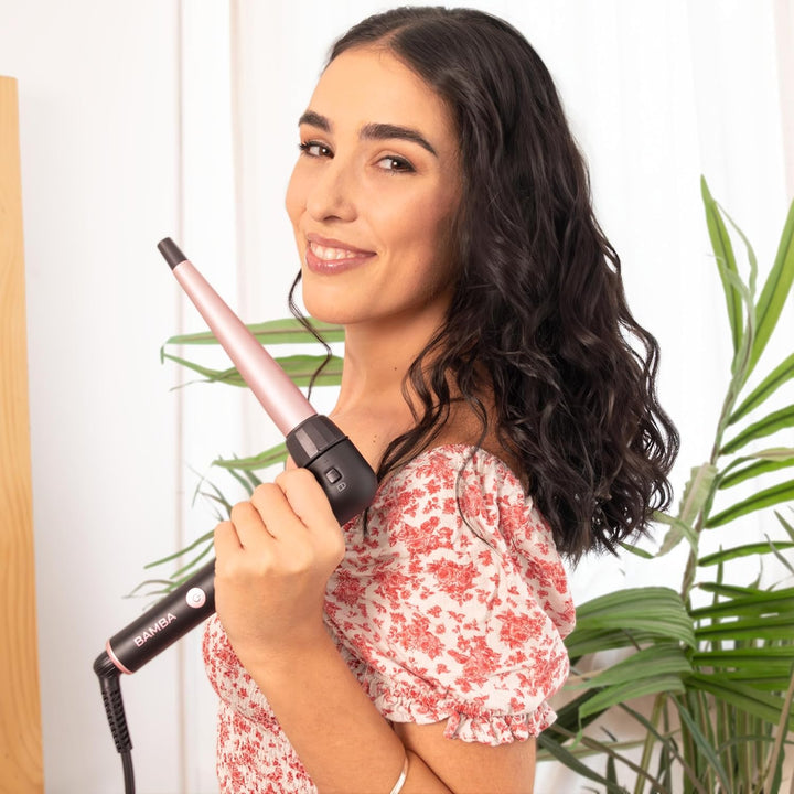 Cecotec Lockenstab Conic SurfCare TwistConic, 33W, konischer Lockenwickler mit 90-Grad-Bogen für meh