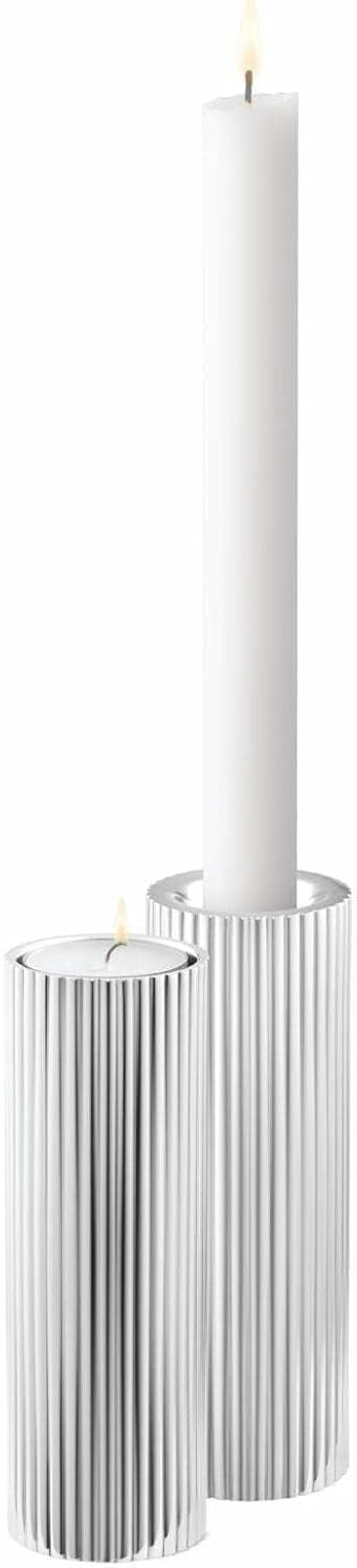 Georg Jensen Bernadotte Tealight & Candlehold Stainless Steel, L, H:140Mm