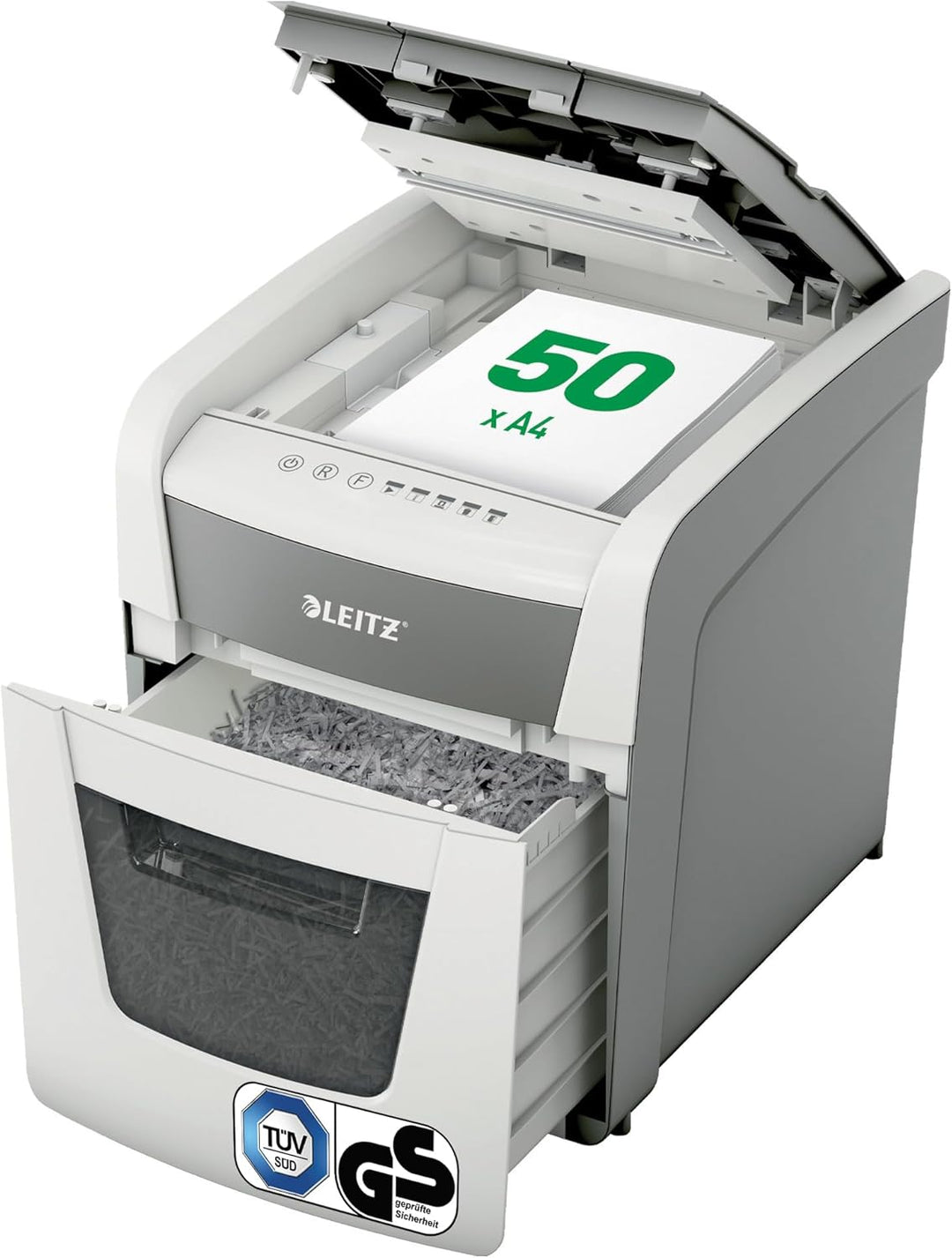 Leitz IQ Autofeed Small Office Partikelschnitt Aktenvernichter P4, Automatisch, 50 Blatt, 20 Liter A