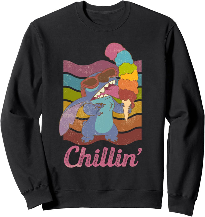 Disney Rainbow Stitch Ice Cream Chillin’ Sweatshirt