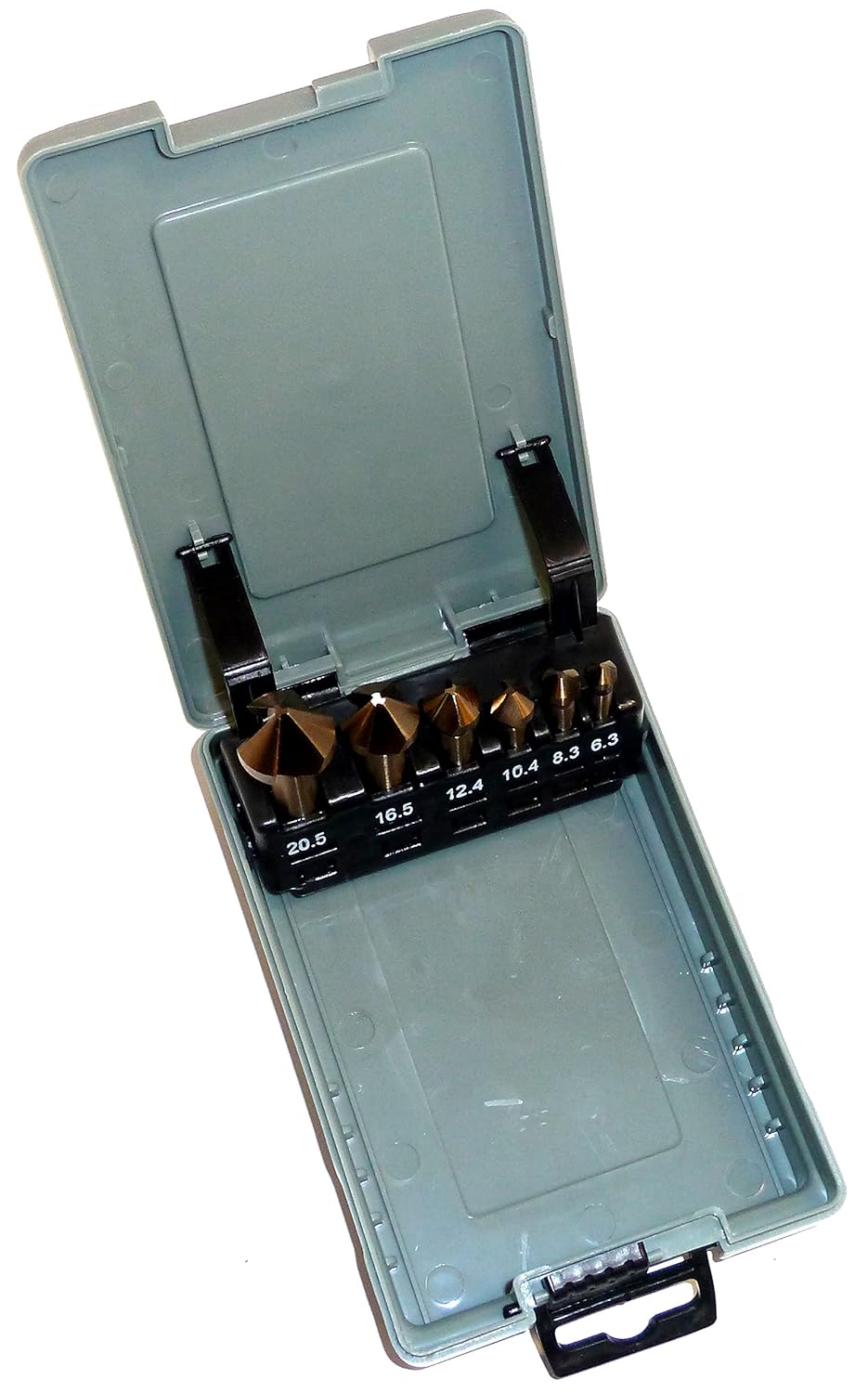 PeTools, 6tlg. Edelstahl Kegelsenker Set (6,3-20,5mm) HSS-E Co5 Senkbohrer, Entgrater, VA