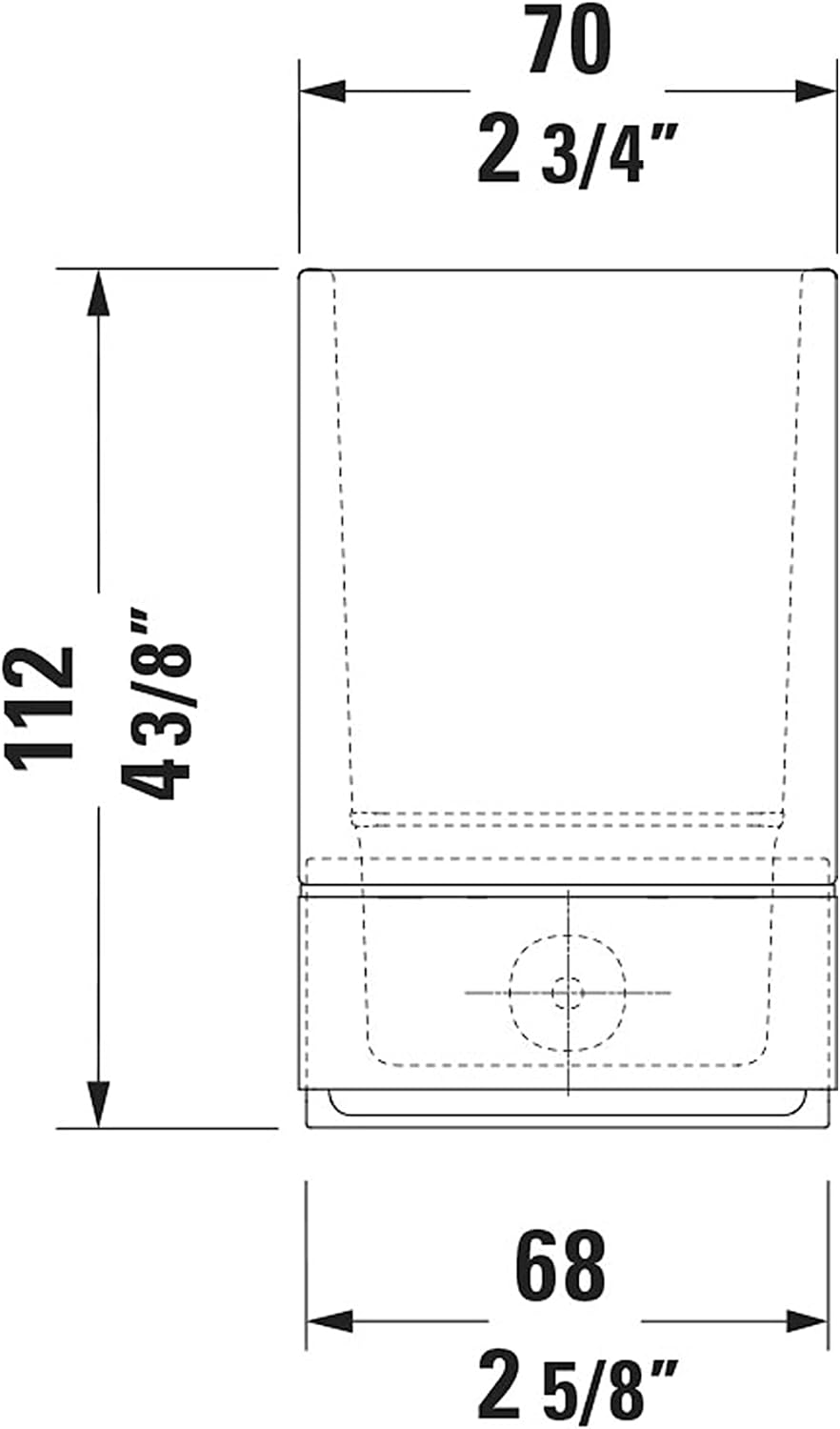 Duravit Zahnputzbecher Karree, Glashalter Bad, Zahnbürstenhalter Glas, Wandmontage, Chrom, Zahnputzb