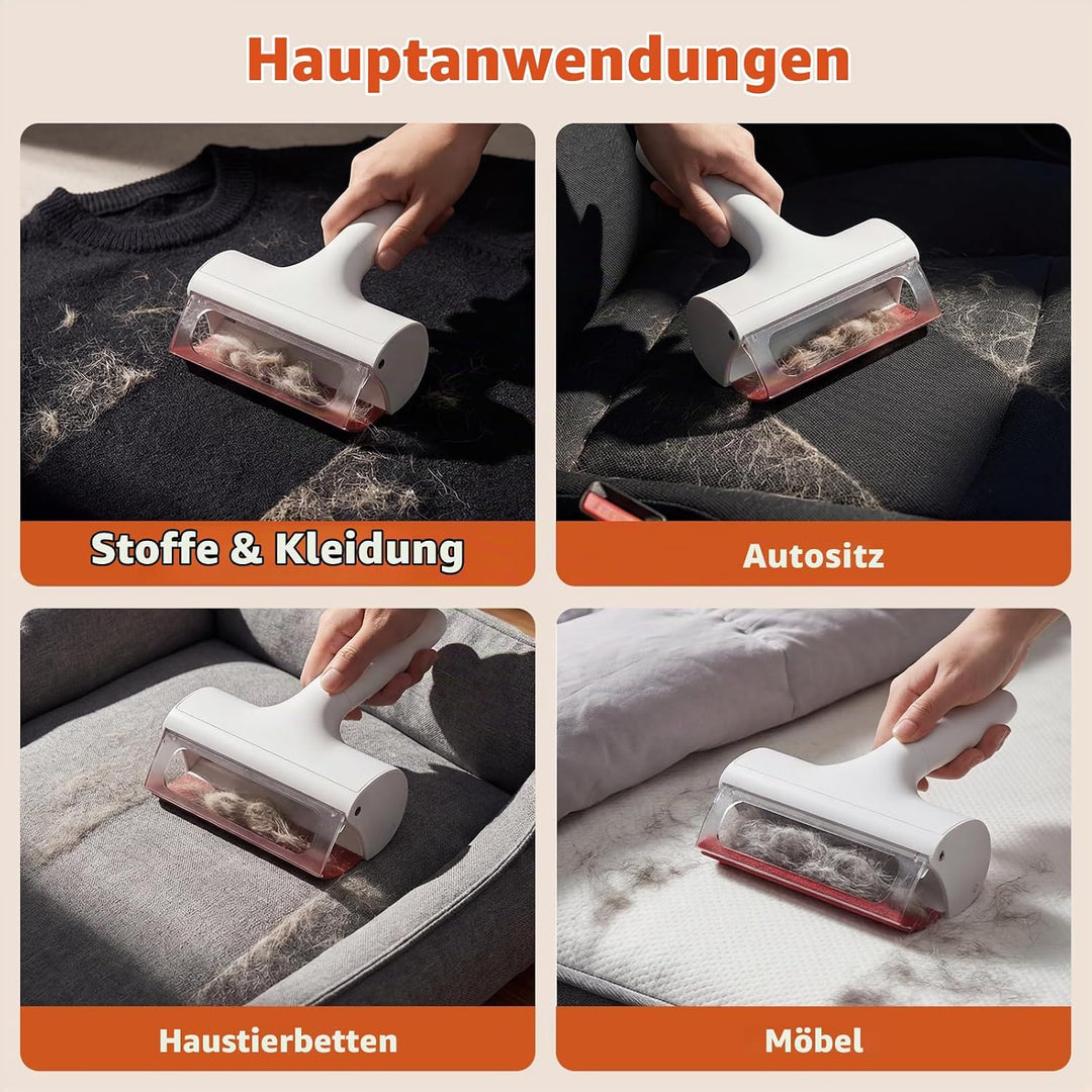 Tierhaarentferner Fusselrolle, Fusselrolle für Tierhaare, Hundehaare und Katzenhaare, Wiederverwendb