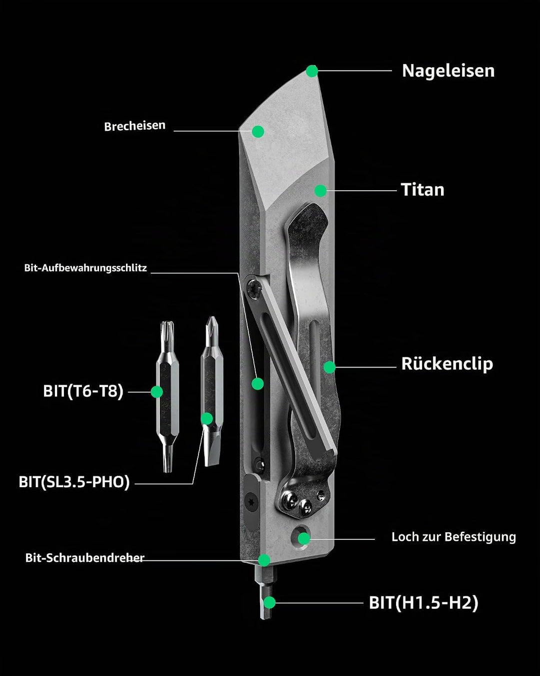 MecArmy RL4 Titan-Hebeleisen für den täglichen Gebrauch, tragbar