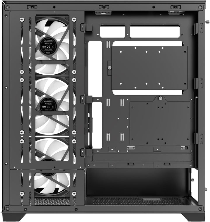 Xilence X818.ARGB XILENT Gleam Gaming PC Gehäuse, 4X 140mm ARGB Lüfter, ATX Midi Tower Case, Aquariu