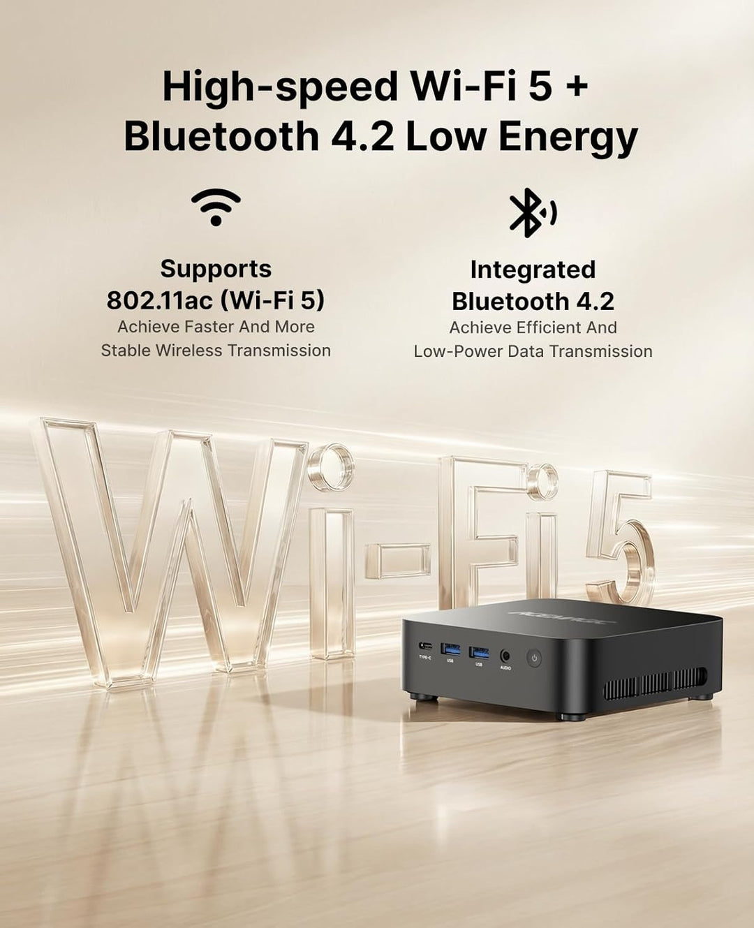 ACEMAGIC K1 Mini PC, AMD Ryzen 4300U Micro PC (bis zu 3,70 GHz),16GB DDR4 512GB M.2 SSD Mini Compute