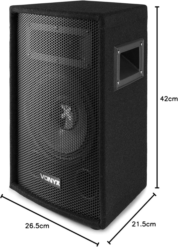VONYX SL8 - Lautsprecher Passiv, PA Box 400 Watt, 8 Zoll Passiv Lautsprecher mit Tranportgriffe, Lau
