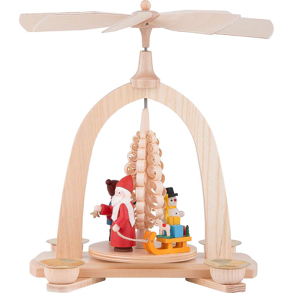 Weihnachtspyramide 1- stöckige Pyramide - Kinder Weihnacht - 23 cm - Original Erzgebirge