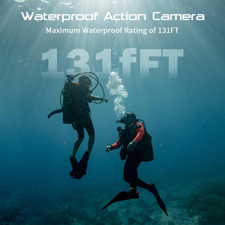 Apexcam M90 Action Cam 4K60FPS 64MP WLAN EIS Bildstabilisierung Sportkamera mit Touchscreen Unterwas