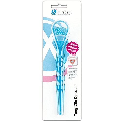 Miradent Tong-Clin de Luxe Zungenreiniger blau transparent 6er Pack