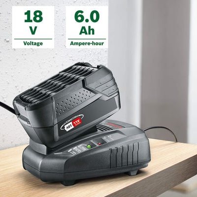 Bosch Akku Pack PBA 18V 6,0Ah W-C (18 Volt System, 6,0Ah Akku, im Karton) 18V 1 Akku 6.0 Ah, 18V 1 A