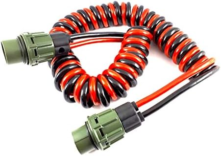 Easy Link NATO Spiralkabel Wendelkabel Stecker 24V 2pin 2x35mm2 4M Anwendung LKW.