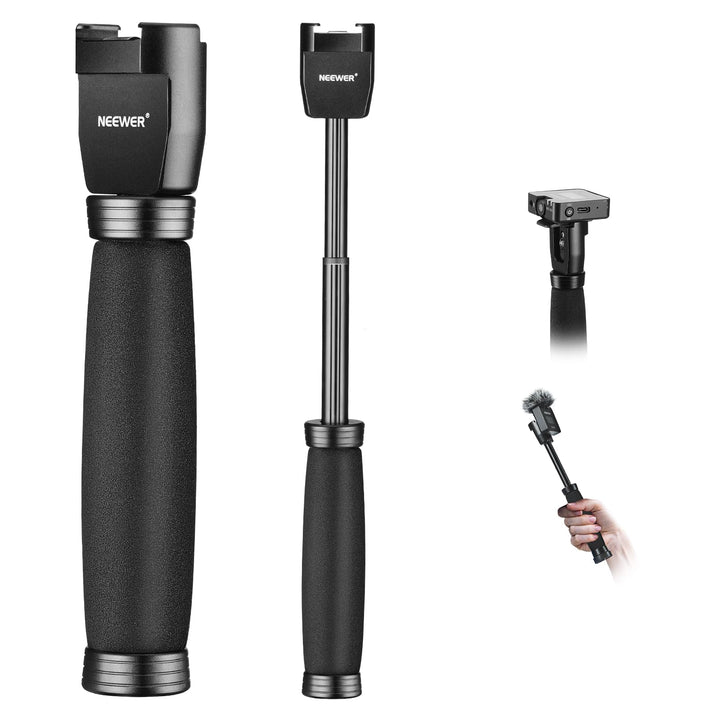 NEEWER 12"/30cm Teleskop Interview Mikrofongriff für Wireless Go, Lavalier Videomikrofon Handheld Ad