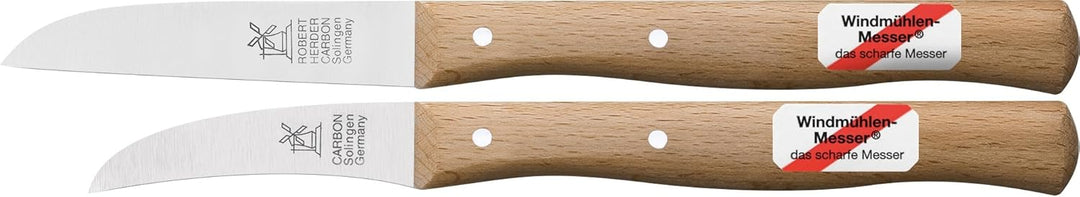 2er Set Gemüsemesser, kleines Küchenmesser, Schälmesser, Windmühlenmesser Klassiker klein