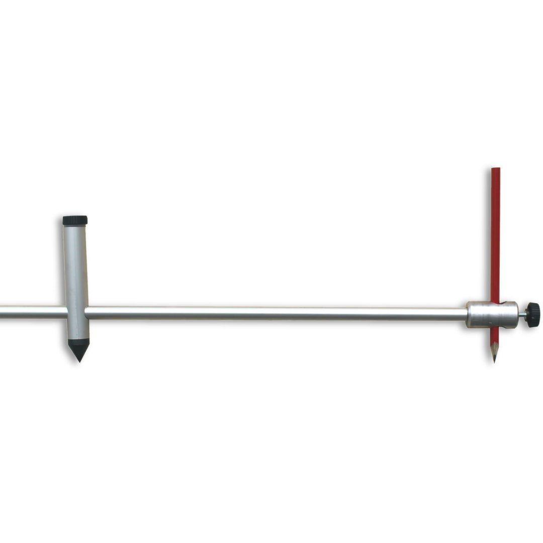 hedue® Stangenzirkel 100 cm - Präzisions Zirkel gross, Anreisszirkel aus eloxiertem Aluminium, Profi