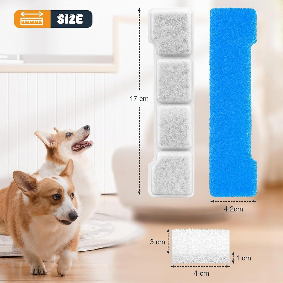 12 Packung Katzenbrunnen Filter Kompatibel mit Sibays 15L Hunde Trinkbrunnen Edelstahl ‎SIFS76DE ,in