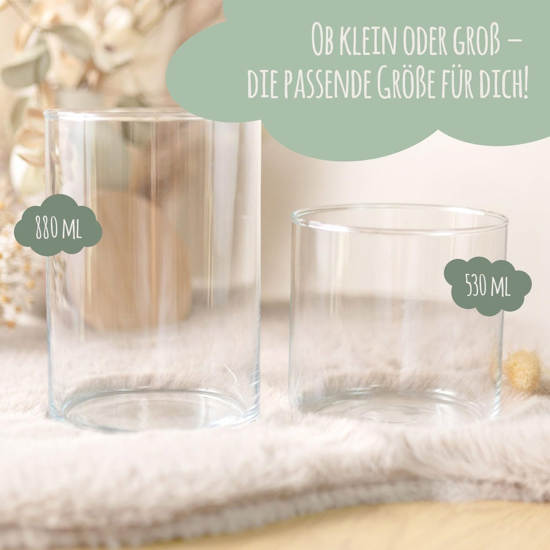 GRAVURZEILE Vorratsglas mit graviertem Holzdeckel - Wedding Design - Personalisiert mit Name & Datum