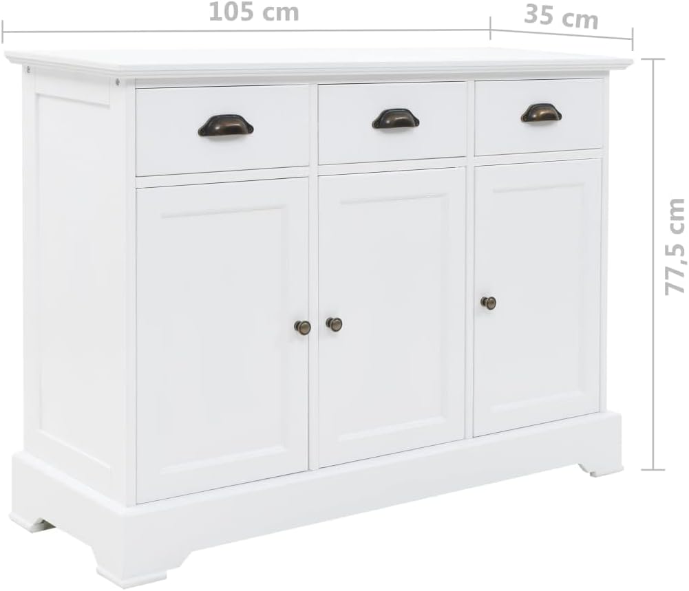 vidaXL Kiefer Sideboard MDF Kommode Anrichte Mehrzweckschrank Beistellschrank