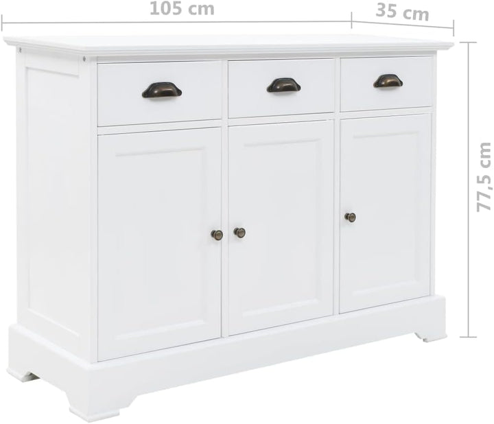 vidaXL Kiefer Sideboard MDF Kommode Anrichte Mehrzweckschrank Beistellschrank
