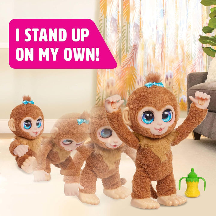 FurReal Peanut, das verspielte Äffchen, interaktives Spielzeug, 38 cm grosser Plüschaffe mit Soundef
