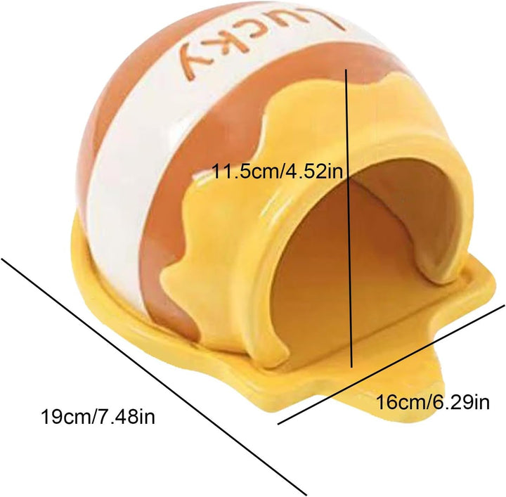 usefulbeauty Keramik-Hamsterhaus, Haustier-Hamsterhaus | Sommer-Cartoon-Hamster-Haus - Haustiernest