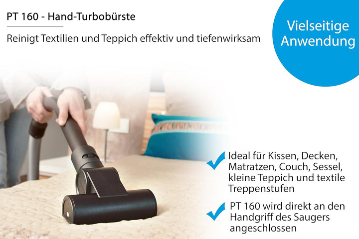 Wessel-Werk PT160 Hand-Turbobürste 35mm | Staubsaugerdüse | Ideal für Haustierbesitzer | für Polster