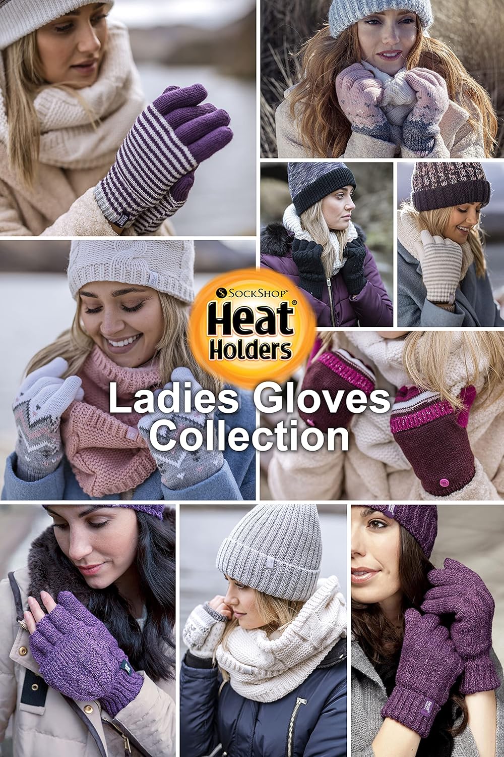 HEAT HOLDERS - Damen Extra Warm Winter Handschuhe | Strick Handschuhe mit Innen Flauschig Fleece Gef