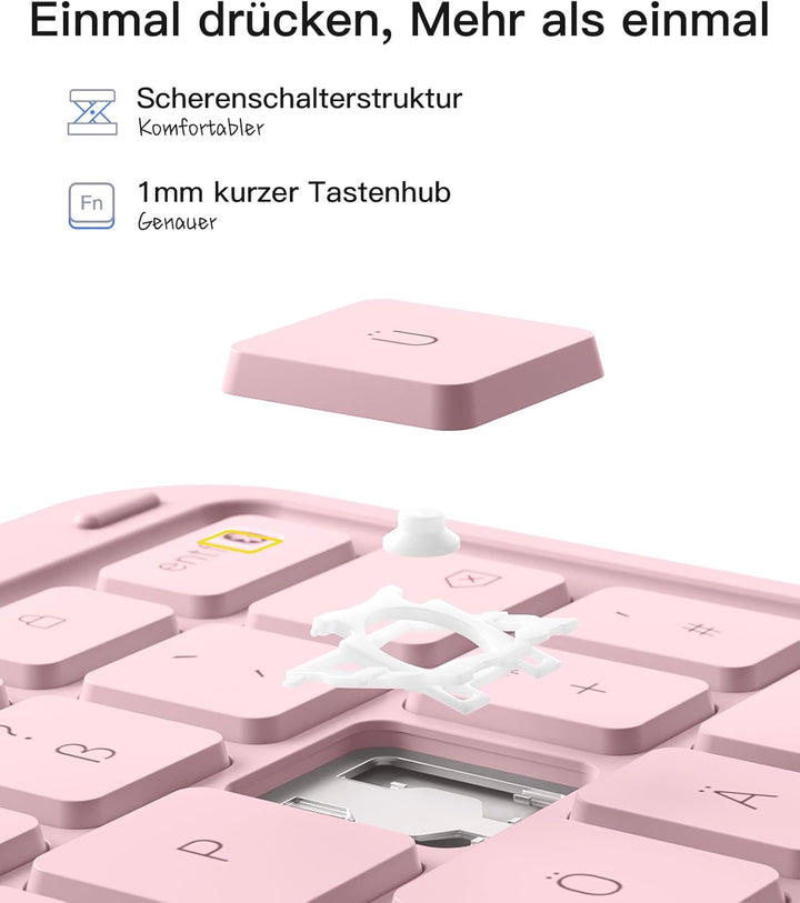 Inateck Hülle mit Tastatur,Ultraleichte Tastatur für iPad 10/11 Generation A16 2025 11 Zoll,iPad Air